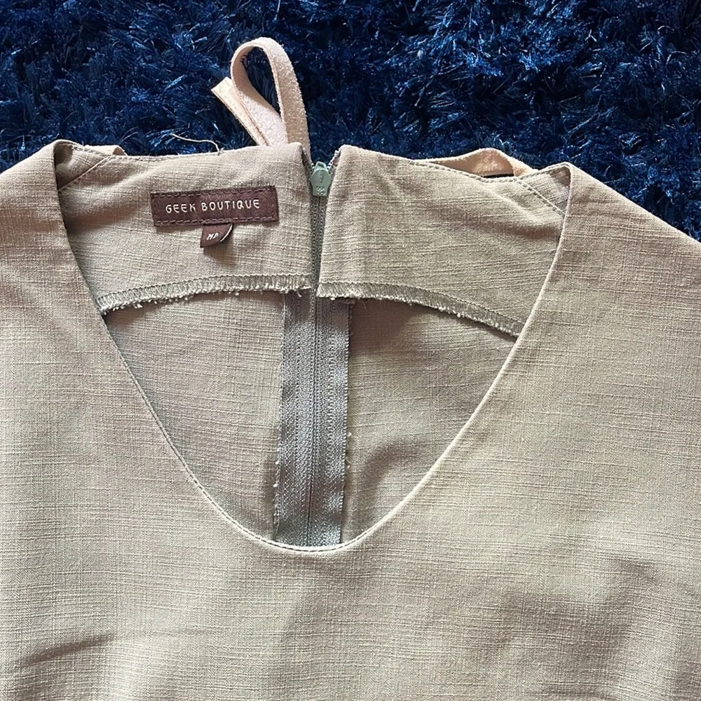 Olive Green Geek Boutique Dress. - Picture 6 of 6